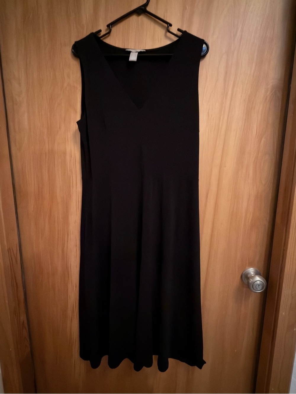 H & M Elegant Black Tie-Waist Women's Dress